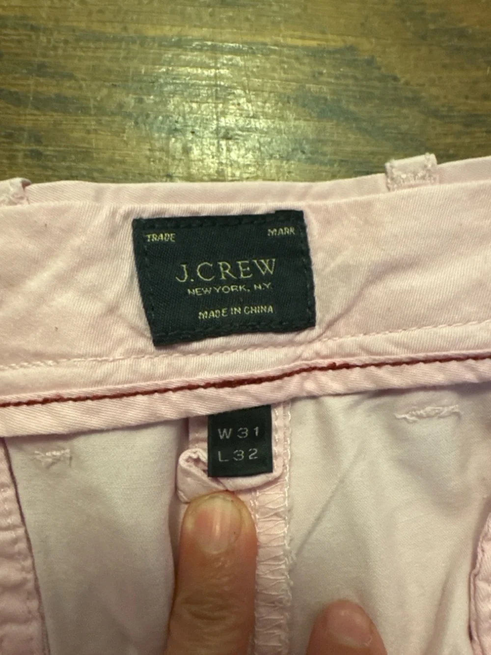 J. Crew Straight Leg Jeans in Soft Pink